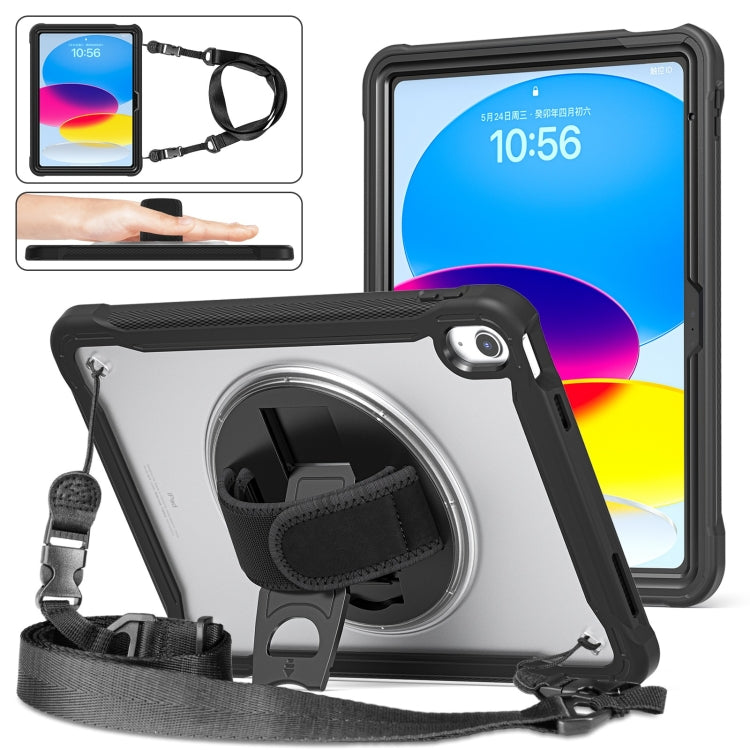 Custodia per tablet ibrida resistente con maniglia e cinturino, For iPad Air 2022 10.9 / Pro 11 2022, For iPad 10th Gen 10.9 2022, For iPad 10.2 2021 / 2020 / 2019, For iPad mini 6 / mini 2024