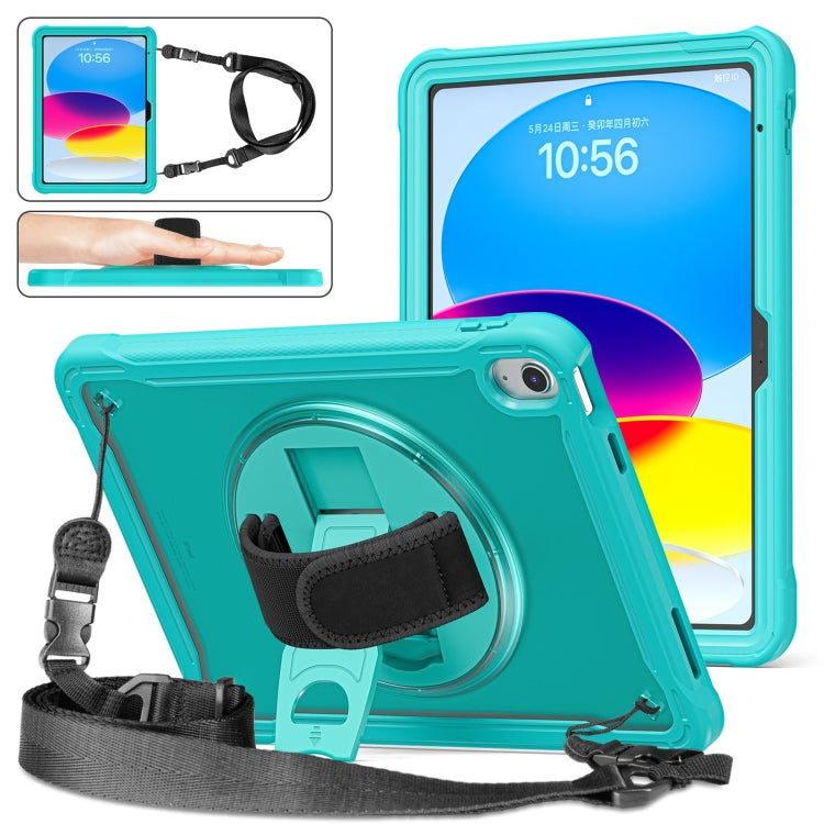 Custodia per tablet ibrida resistente con maniglia e cinturino, For iPad Air 2022 10.9 / Pro 11 2022, For iPad 10th Gen 10.9 2022, For iPad 10.2 2021 / 2020 / 2019, For iPad mini 6 / mini 2024