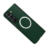 Custodia per telefono magnetica MagSafe in fibra di carbonio, For Samsung Galaxy Z Fold5, For Samsung Galaxy Z Flip5