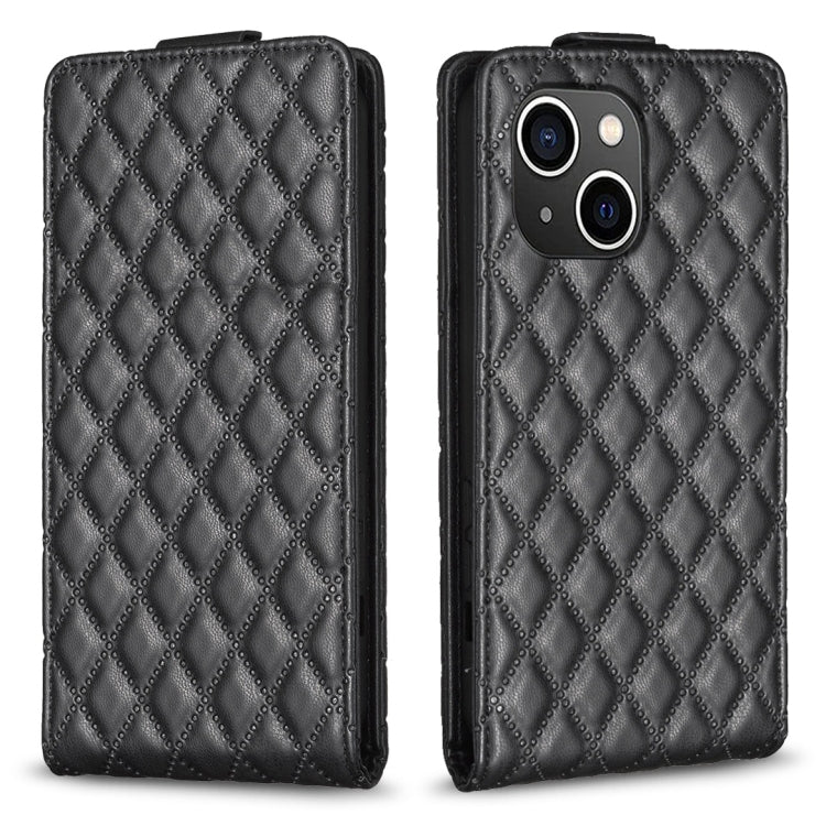 Custodia per telefono in pelle con vibrazione verticale Diamond Lattice, For iPhone 15 Pro Max, For iPhone 15 Pro, For iPhone 15 Plus, For iPhone 15