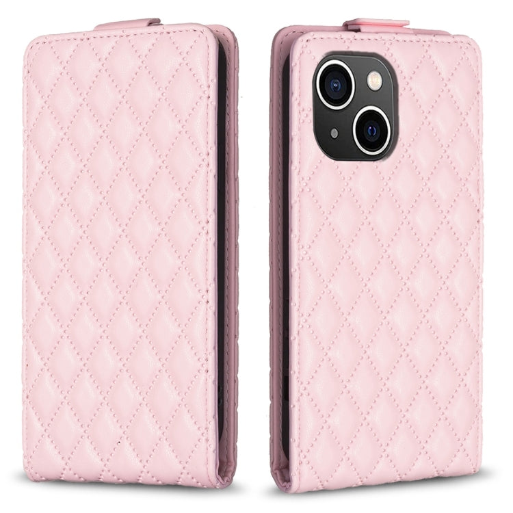 Custodia per telefono in pelle con vibrazione verticale Diamond Lattice, For iPhone 15 Pro Max, For iPhone 15 Pro, For iPhone 15 Plus, For iPhone 15