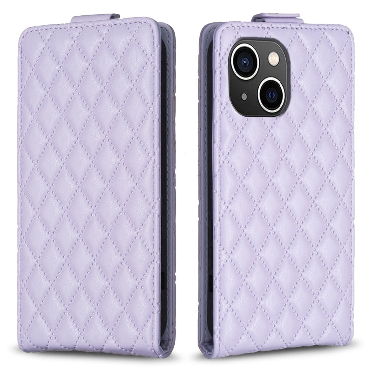 Custodia per telefono in pelle con vibrazione verticale Diamond Lattice, For iPhone 15 Pro Max, For iPhone 15 Pro, For iPhone 15 Plus, For iPhone 15