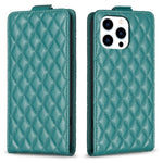 Custodia per telefono in pelle con vibrazione verticale Diamond Lattice, For iPhone 14 Plus, For iPhone 14, For iPhone 14 Pro, For iPhone 14 Pro Max