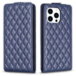 Custodia per telefono in pelle con vibrazione verticale Diamond Lattice, For iPhone 14 Plus, For iPhone 14, For iPhone 14 Pro, For iPhone 14 Pro Max