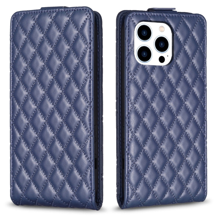 Custodia per telefono in pelle con vibrazione verticale Diamond Lattice, For iPhone 14 Plus, For iPhone 14, For iPhone 14 Pro, For iPhone 14 Pro Max