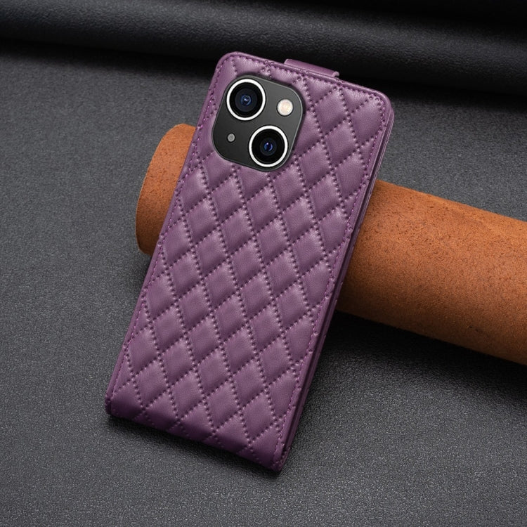 Custodia per telefono in pelle con vibrazione verticale Diamond Lattice, For iPhone 14 Plus, For iPhone 14, For iPhone 14 Pro, For iPhone 14 Pro Max