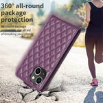 Custodia per telefono in pelle con vibrazione verticale Diamond Lattice, For iPhone 14 Plus, For iPhone 14, For iPhone 14 Pro, For iPhone 14 Pro Max