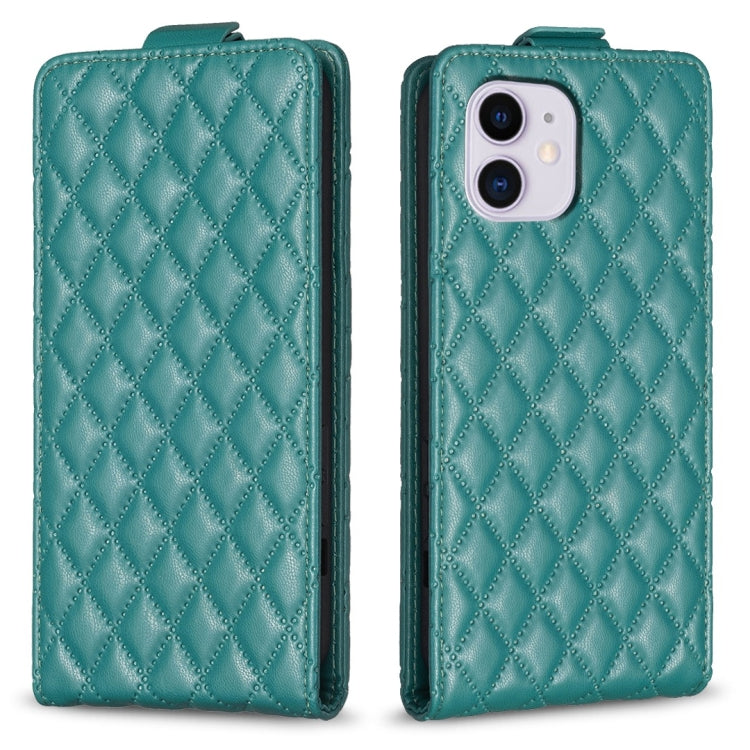 Custodia per telefono in pelle con vibrazione verticale Diamond Lattice, For iPhone 12 / 12 Pro, For iPhone 12 Pro Max, For iPhone 11 Pro Max, For iPhone 11