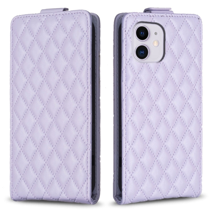 Custodia per telefono in pelle con vibrazione verticale Diamond Lattice, For iPhone 12 / 12 Pro, For iPhone 12 Pro Max, For iPhone 11 Pro Max, For iPhone 11
