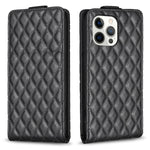 Custodia per telefono in pelle con vibrazione verticale Diamond Lattice, For iPhone 12 / 12 Pro, For iPhone 12 Pro Max, For iPhone 11 Pro Max, For iPhone 11
