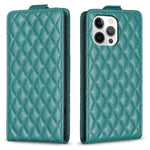 Custodia per telefono in pelle con vibrazione verticale Diamond Lattice, For iPhone 12 / 12 Pro, For iPhone 12 Pro Max, For iPhone 11 Pro Max, For iPhone 11