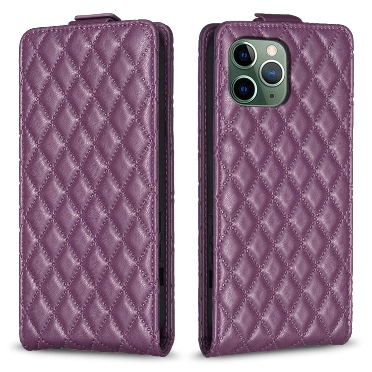 Custodia per telefono in pelle con vibrazione verticale Diamond Lattice, For iPhone 12 / 12 Pro, For iPhone 12 Pro Max, For iPhone 11 Pro Max, For iPhone 11