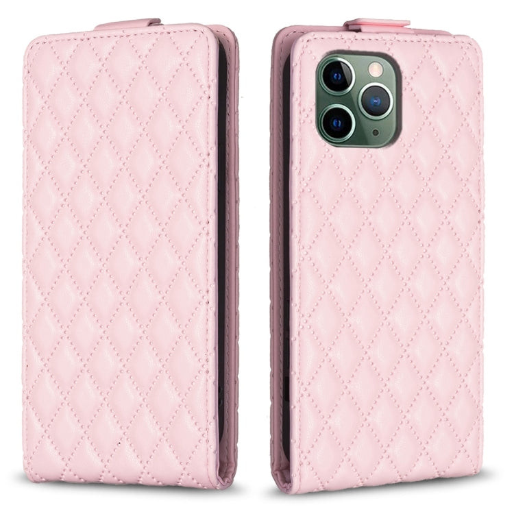 Custodia per telefono in pelle con vibrazione verticale Diamond Lattice, For iPhone 12 / 12 Pro, For iPhone 12 Pro Max, For iPhone 11 Pro Max, For iPhone 11