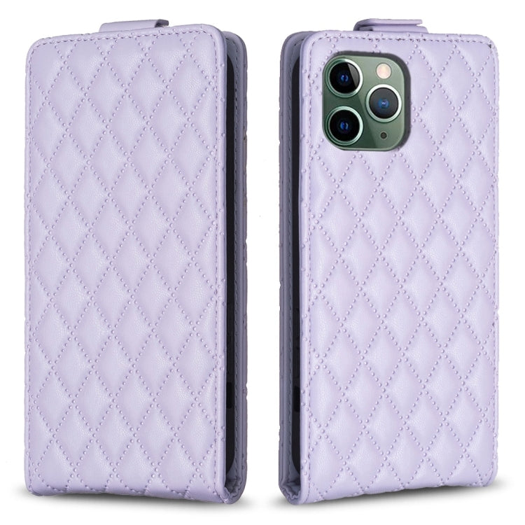 Custodia per telefono in pelle con vibrazione verticale Diamond Lattice, For iPhone 12 / 12 Pro, For iPhone 12 Pro Max, For iPhone 11 Pro Max, For iPhone 11