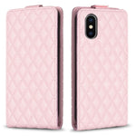 Custodia per telefono in pelle con vibrazione verticale Diamond Lattice, For iPhone 11 Pro, For iPhone X / XS, For iPhone XR, For iPhone XS Max