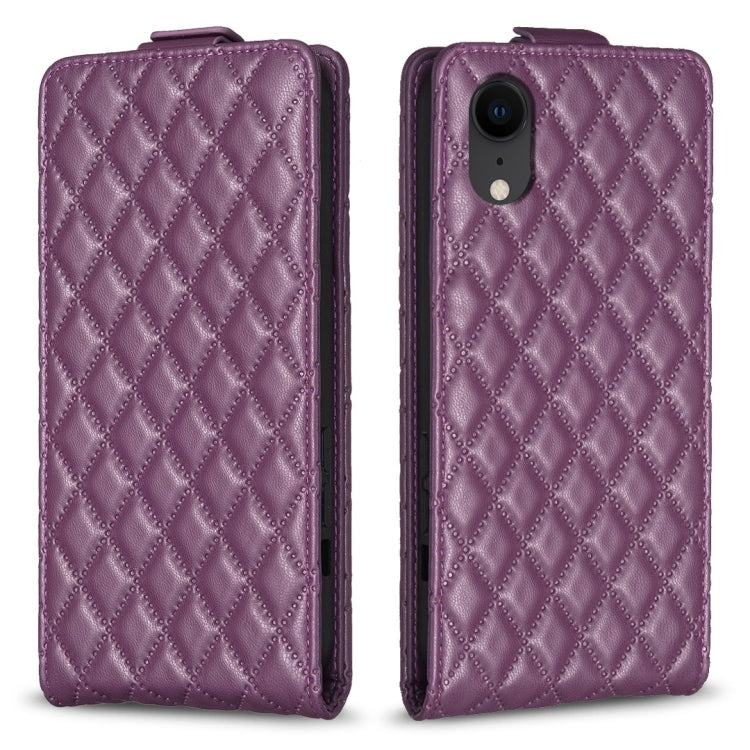 Custodia per telefono in pelle con vibrazione verticale Diamond Lattice, For iPhone 11 Pro, For iPhone X / XS, For iPhone XR, For iPhone XS Max