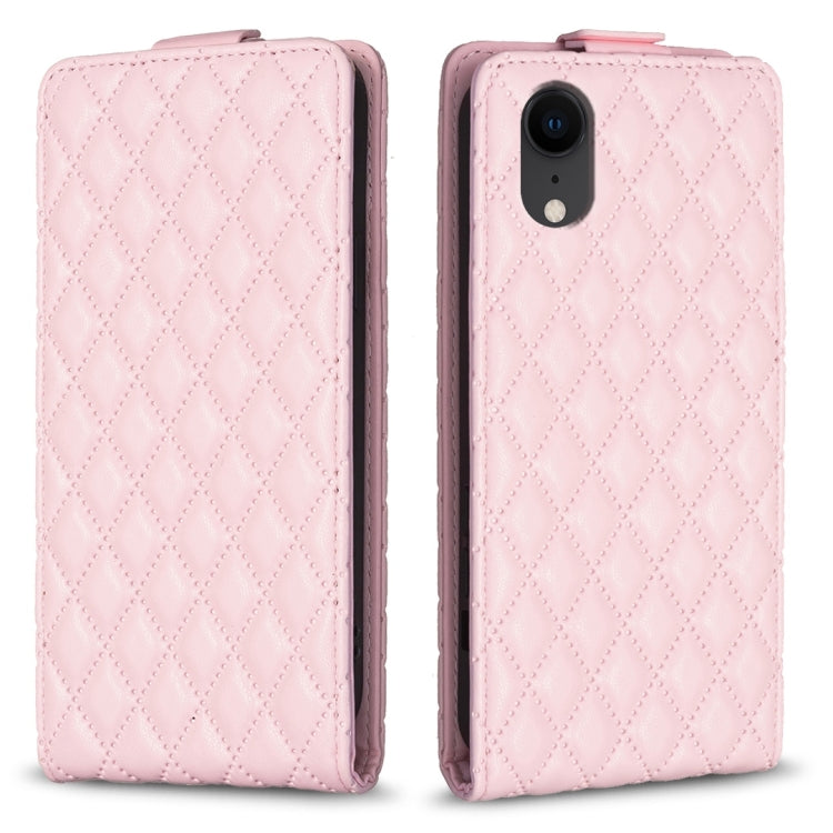 Custodia per telefono in pelle con vibrazione verticale Diamond Lattice, For iPhone 11 Pro, For iPhone X / XS, For iPhone XR, For iPhone XS Max