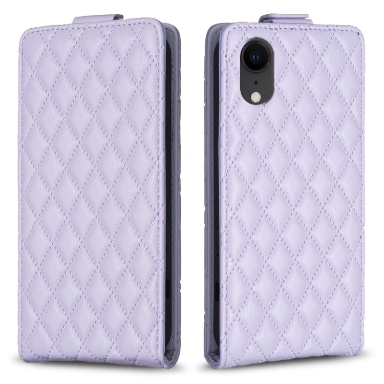 Custodia per telefono in pelle con vibrazione verticale Diamond Lattice, For iPhone 11 Pro, For iPhone X / XS, For iPhone XR, For iPhone XS Max