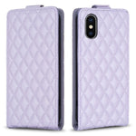 Custodia per telefono in pelle con vibrazione verticale Diamond Lattice, For iPhone 11 Pro, For iPhone X / XS, For iPhone XR, For iPhone XS Max