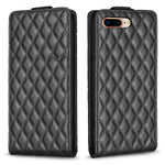 Custodia per telefono in pelle con vibrazione verticale Diamond Lattice, For iPhone 7 Plus / 8 Plus