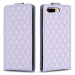 Custodia per telefono in pelle con vibrazione verticale Diamond Lattice, For iPhone 7 Plus / 8 Plus