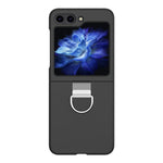 Custodia per telefono pieghevole in silicone Skin Feel con anello, For Samsung Galaxy Z Flip5