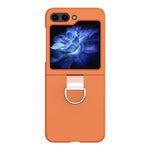 Custodia per telefono pieghevole in silicone Skin Feel con anello, For Samsung Galaxy Z Flip5