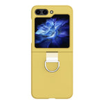 Custodia per telefono pieghevole in silicone Skin Feel con anello, For Samsung Galaxy Z Flip5