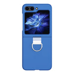Custodia per telefono pieghevole in silicone Skin Feel con anello, For Samsung Galaxy Z Flip5