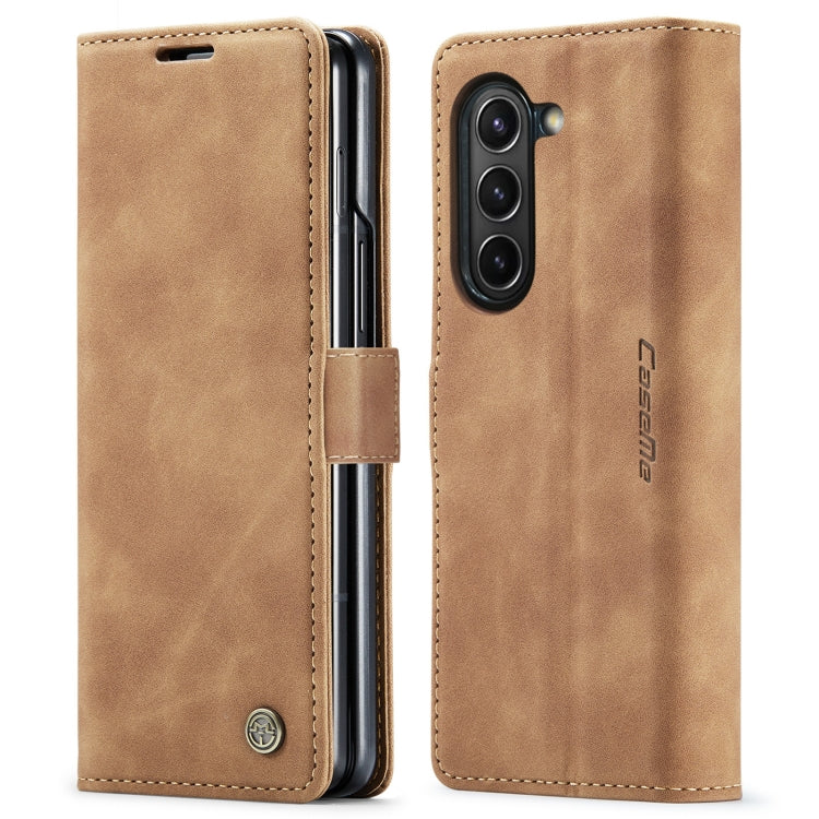 CaseMe-013 Cassa del telefono di cuoio smerigliata retro multifunzionale, For Samsung Galaxy Z Fold5