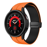 Cinturino in silicone con fibbia pieghevole magnetica a due colori, For Samsung Galaxy Watch 6 / 6 Classic
