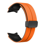 Cinturino in silicone con fibbia pieghevole magnetica a due colori, For Samsung Galaxy Watch 6 / 6 Classic