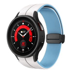 Cinturino in silicone con fibbia pieghevole magnetica a due colori, For Samsung Galaxy Watch 6 / 6 Classic