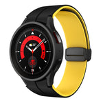 Cinturino in silicone con fibbia pieghevole magnetica a due colori, For Samsung Galaxy Watch 6 / 6 Classic
