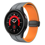 Cinturino in silicone con fibbia pieghevole magnetica a due colori, For Samsung Galaxy Watch 6 / 6 Classic