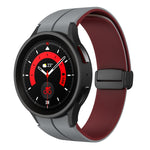 Cinturino in silicone con fibbia pieghevole magnetica a due colori, For Samsung Galaxy Watch 6 / 6 Classic