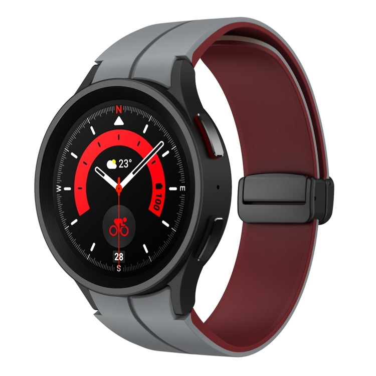 Cinturino in silicone con fibbia pieghevole magnetica a due colori, For Samsung Galaxy Watch 6 / 6 Classic