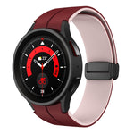 Cinturino in silicone con fibbia pieghevole magnetica a due colori, For Samsung Galaxy Watch 6 / 6 Classic