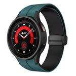 Cinturino in silicone con fibbia pieghevole magnetica a due colori, For Samsung Galaxy Watch 6 / 6 Classic