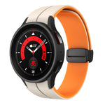 Cinturino in silicone con fibbia pieghevole magnetica a due colori, For Samsung Galaxy Watch 6 / 6 Classic