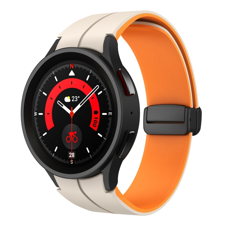 Cinturino in silicone con fibbia pieghevole magnetica a due colori, For Samsung Galaxy Watch 6 / 6 Classic