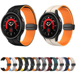 Cinturino in silicone con fibbia pieghevole magnetica a due colori, For Samsung Galaxy Watch 6 / 6 Classic
