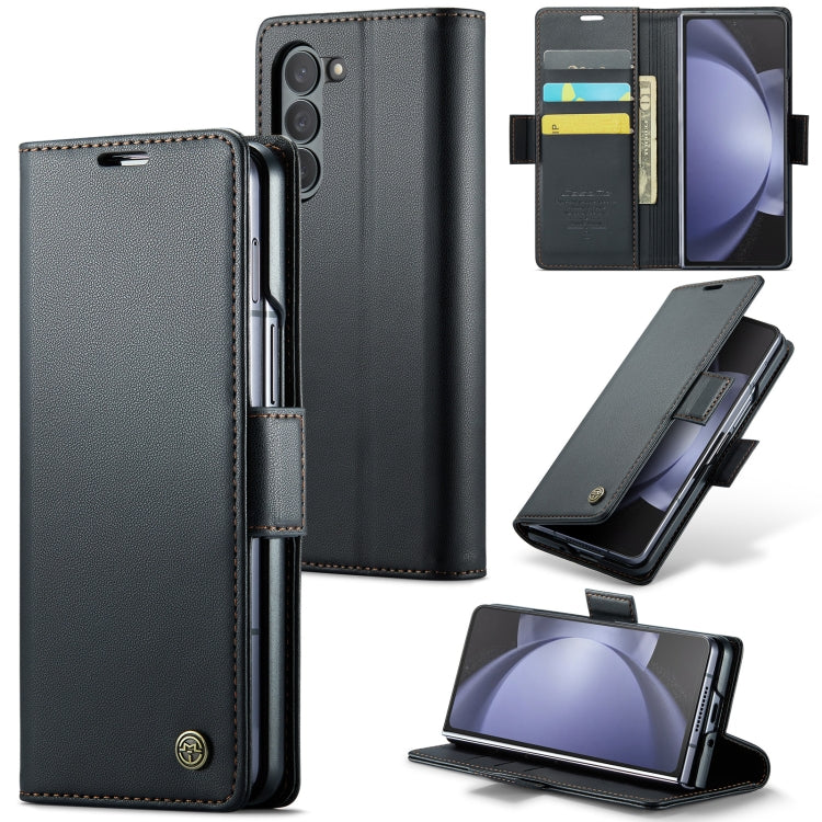 Custodia per telefono in pelle antifurto RFID CaseMe 023 con fibbia a farfalla, For Samsung Galaxy Z Flip6 / Flip7 FE, For Samsung Galaxy Z Fold6 5G, For Samsung Galaxy Z Fold5, For Samsung Galaxy Z Flip5