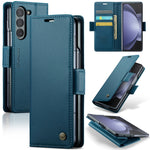 Custodia per telefono in pelle antifurto RFID CaseMe 023 con fibbia a farfalla, For Samsung Galaxy Z Flip6 / Flip7 FE, For Samsung Galaxy Z Fold6 5G, For Samsung Galaxy Z Fold5, For Samsung Galaxy Z Flip5