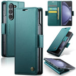 Custodia per telefono in pelle antifurto RFID CaseMe 023 con fibbia a farfalla, For Samsung Galaxy Z Flip6 / Flip7 FE, For Samsung Galaxy Z Fold6 5G, For Samsung Galaxy Z Fold5, For Samsung Galaxy Z Flip5
