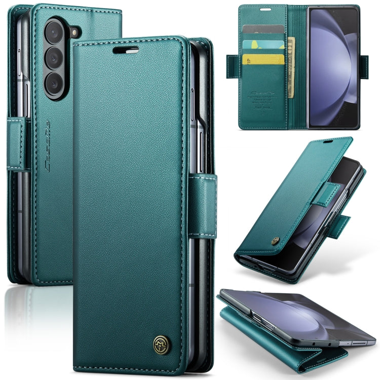 Custodia per telefono in pelle antifurto RFID CaseMe 023 con fibbia a farfalla, For Samsung Galaxy Z Flip6 / Flip7 FE, For Samsung Galaxy Z Fold6 5G, For Samsung Galaxy Z Fold5, For Samsung Galaxy Z Flip5