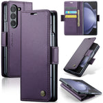 Custodia per telefono in pelle antifurto RFID CaseMe 023 con fibbia a farfalla, For Samsung Galaxy Z Flip6 / Flip7 FE, For Samsung Galaxy Z Fold6 5G, For Samsung Galaxy Z Fold5, For Samsung Galaxy Z Flip5