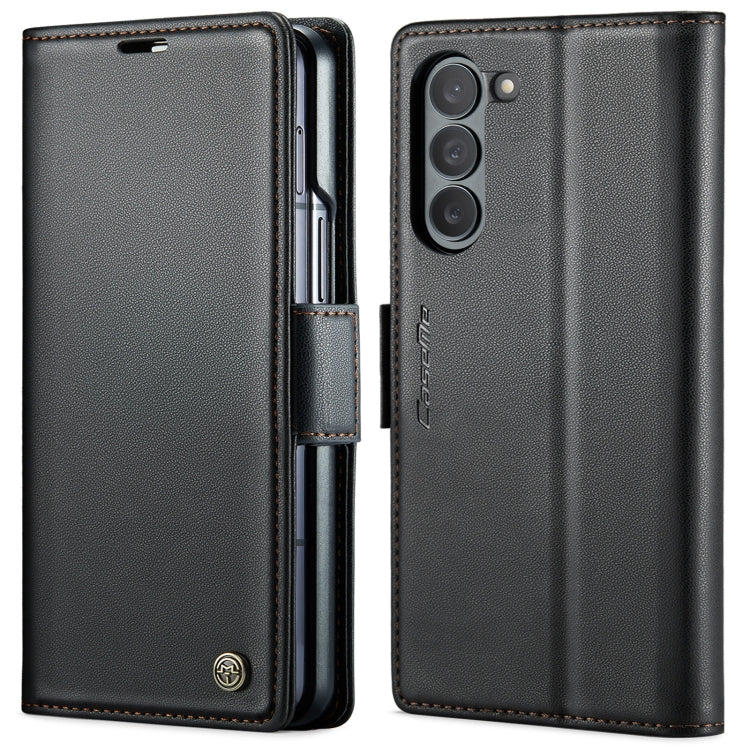 Custodia per telefono in pelle antifurto RFID CaseMe 023 con fibbia a farfalla, For Samsung Galaxy Z Flip6 / Flip7 FE, For Samsung Galaxy Z Fold6 5G, For Samsung Galaxy Z Fold5, For Samsung Galaxy Z Flip5