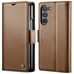 Custodia per telefono in pelle antifurto RFID CaseMe 023 con fibbia a farfalla, For Samsung Galaxy Z Flip6 / Flip7 FE, For Samsung Galaxy Z Fold6 5G, For Samsung Galaxy Z Fold5, For Samsung Galaxy Z Flip5