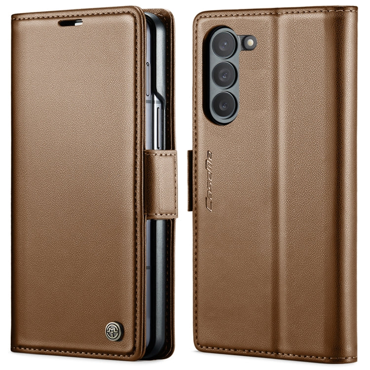 Custodia per telefono in pelle antifurto RFID CaseMe 023 con fibbia a farfalla, For Samsung Galaxy Z Flip6 / Flip7 FE, For Samsung Galaxy Z Fold6 5G, For Samsung Galaxy Z Fold5, For Samsung Galaxy Z Flip5